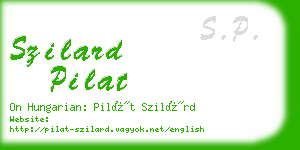 szilard pilat business card